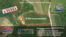 Chácara com 2 Quartos à Venda, 30.000 m² em Vargem dos Pinheiros - Carmo do Rio Claro