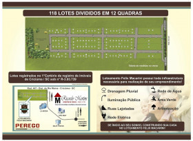 Terreno à Venda, 497 m² em Vila Macarini - Criciúma