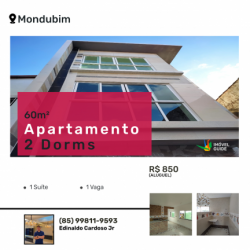 Apartamento com 2 Quartos para Alugar, 60 m² em Mondubim - Fortaleza