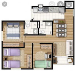 Apartamento com 3 Quartos à Venda, 57 m² em Campo Limpo - São Paulo