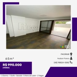 Apartamento com 2 Quartos à Venda, 65 m² em Itacorubi - Florianópolis