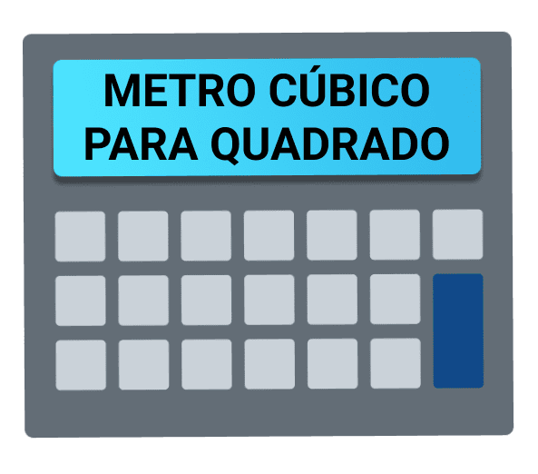 Metro cúbico para quadrado